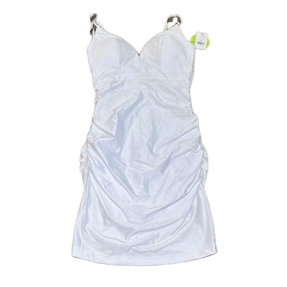 Windsor Dress Womens Small White Ruched Bodycon Homecoming Dance Prom‎ NWT - Picture 1 of 7